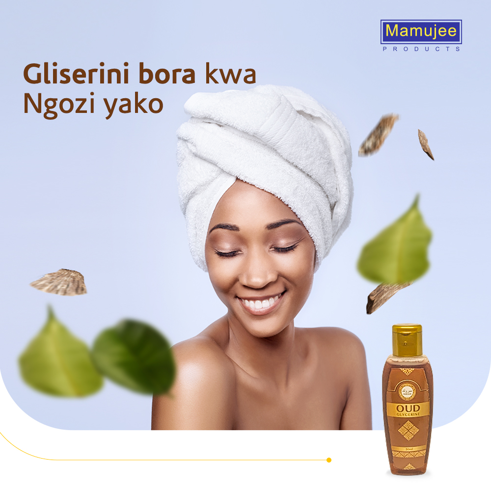 MamujeeLtd's tweet photo. Unaweza tumia hii gliserini yenyewe au ukachanganya na mafuta au losheni yako kwa mn’gao mzuri na marashi ya OUD siku nzima. #SisiNiMamujee https://t.co/xxGZmrTASb