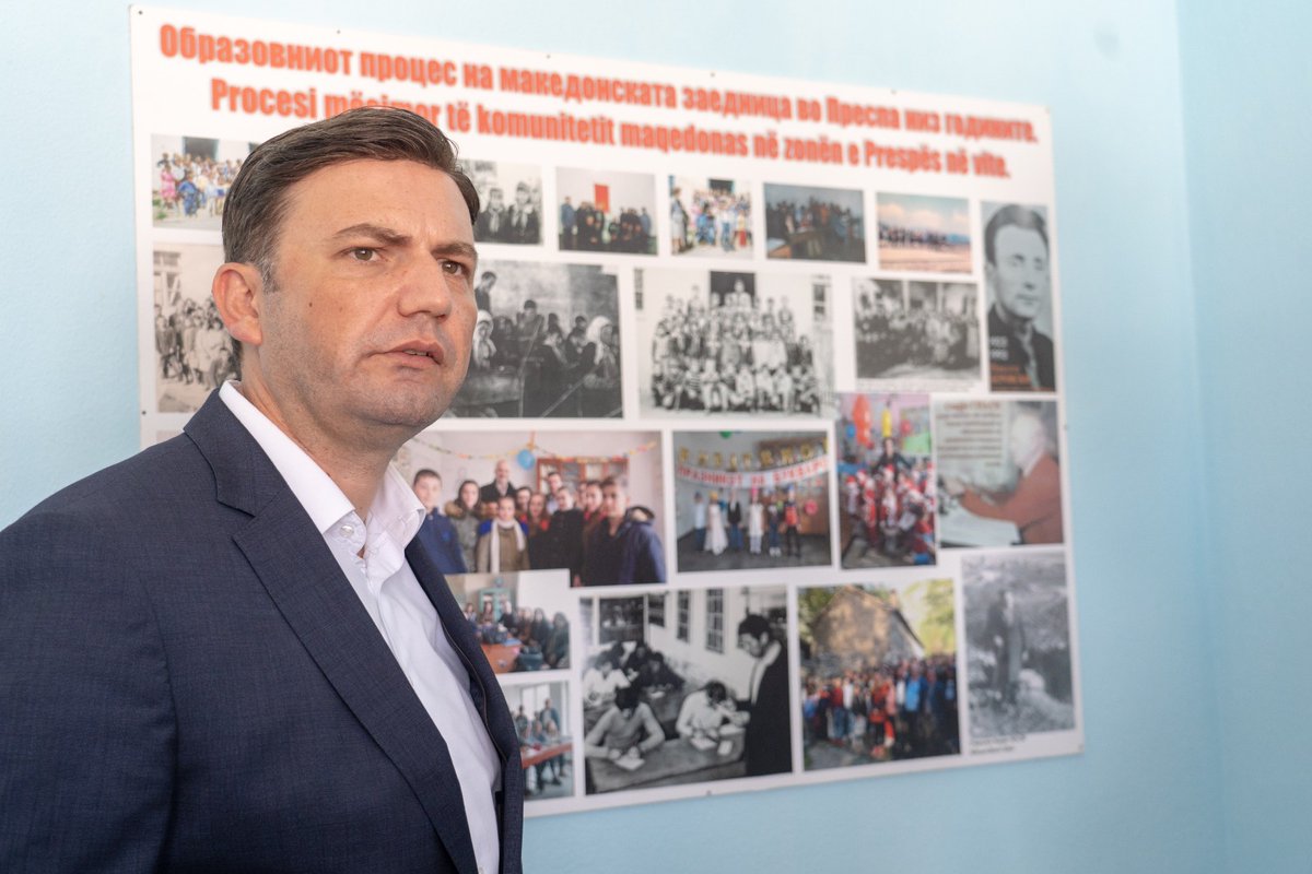 Bujar_O's tweet photo. In #Pustec 🇦🇱, meetings with local representatives of Macedonian minority living in Mala #Prespa. Overview of the projects financed by @MFA_MKD and @VladaMK. Leaving for Skopje w/ genuine insight of what we need to do more in the period to come https://t.co/22ZtNGZtn9