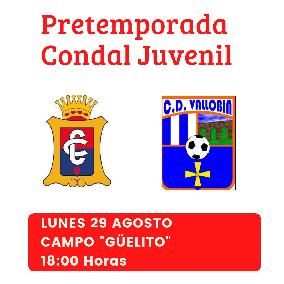 Condalclub's tweet photo. Pretemporada #CondalJuvenil
Amistoso contra CD Vallobin este lunes a las 19h en #Noreña.
#SomosDelEquipuDelPueblu
#CondalClub https://t.co/gq9D5DpWwi