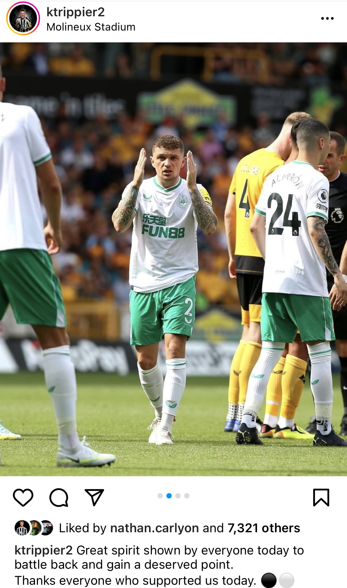 Nufc360 On Twitter Trippier On Ig вљ пёџвљєпёџ Nufc Https T Co Xogpzaf5nq