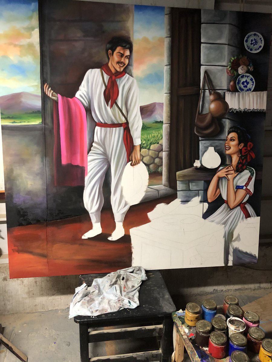 chriss_mane's tweet photo. One Of my First Paintings "El Regalo" Reproduction of the work of Jesus Helguera.

#ChristianMoyaNY #christianmoyaart 
#jesushelguera #arte #mexicanartist #artistamexicano #mexicanartwork #mexicoart #artmexico #mexicanart #pinturamexicana #mexicanfolkart #professionalartist https://t.co/olgEyCjAKP