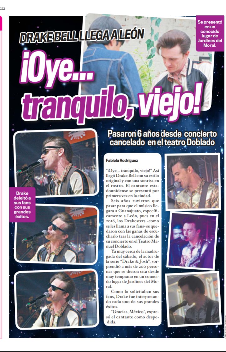 Faby_Bell's tweet photo. La verdad, me siento muy feliz porque mi nota con fotos de mi artista favorito @DrakeBell, salió en el periódico.  @DBFansMX les guardaré una copia.📰 https://t.co/Ayy09nZSjd