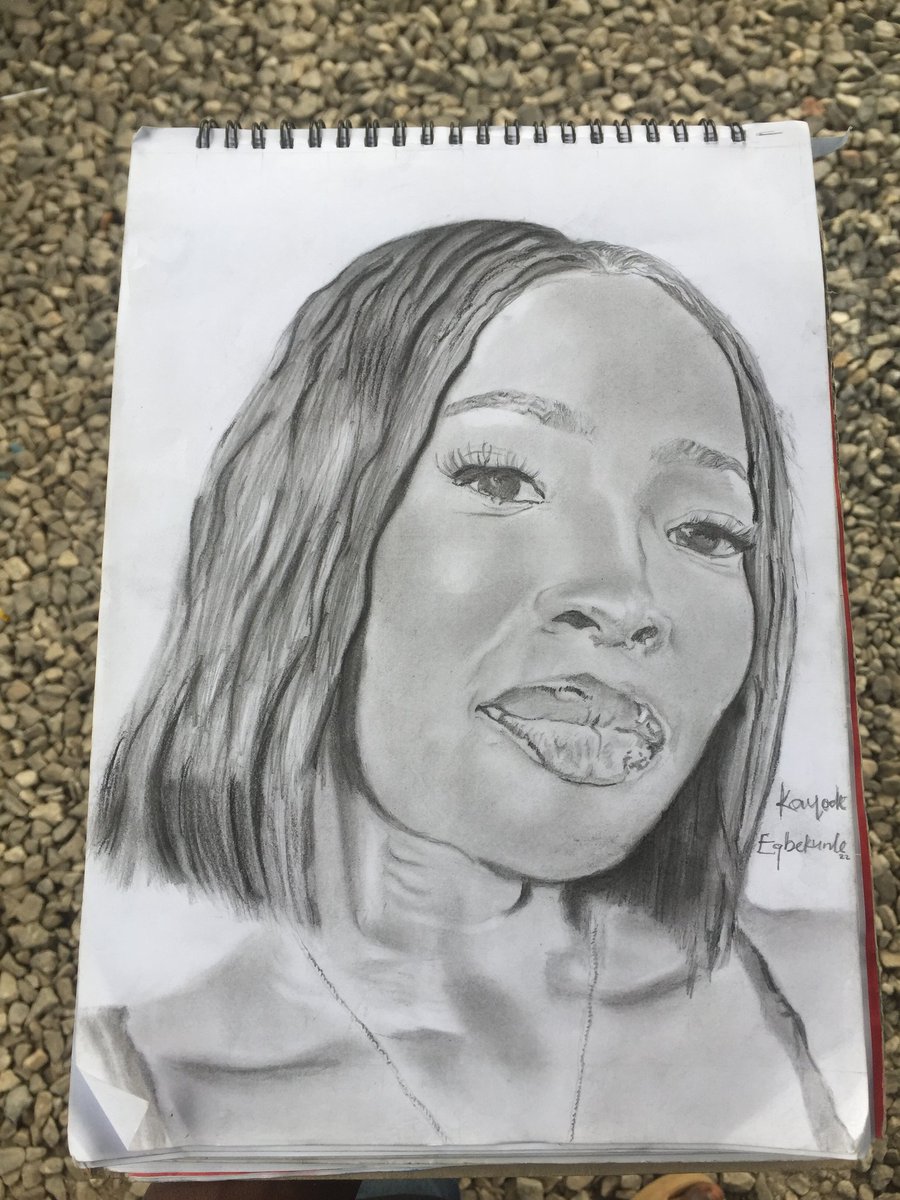 A portrait of @JemimaOsunde by @Kayart_Joseph Please help retweet. Thank you #art #kayart #jemima