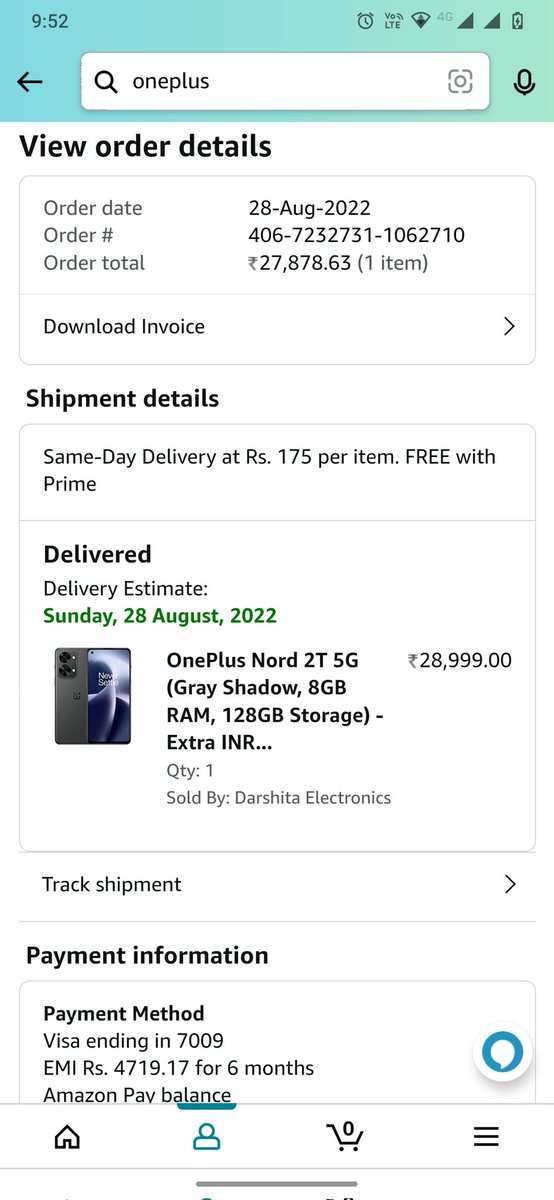 tradesbychandan's tweet photo. @amazonIN @amazonhelp @consaff Today I have ordered a one Plus 2T Nord phone of Rs 28999/- which was delivered Today and inside the packet, I have received 3 packet of soap of vim bar and surf excel.image is attached herewith.
Look into the matter immediately. https://t.co/SgBgDTGFVP