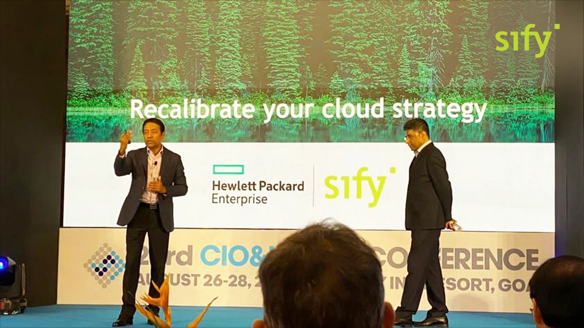 sifytech's tweet photo. As a keynote speaker at the 23rd @cioandleader conference, Kamal Nath, CEO, @sifytech, and Nilotpal Kumar Dutta, Director of GreenLake Cloud Services, @HPE_IN, talked about recalibrating your cloud strategy.
#cloudatcore #CIOAnnualConference #23rdCIOandLeaderConference #cio https://t.co/RyUoclu6jn