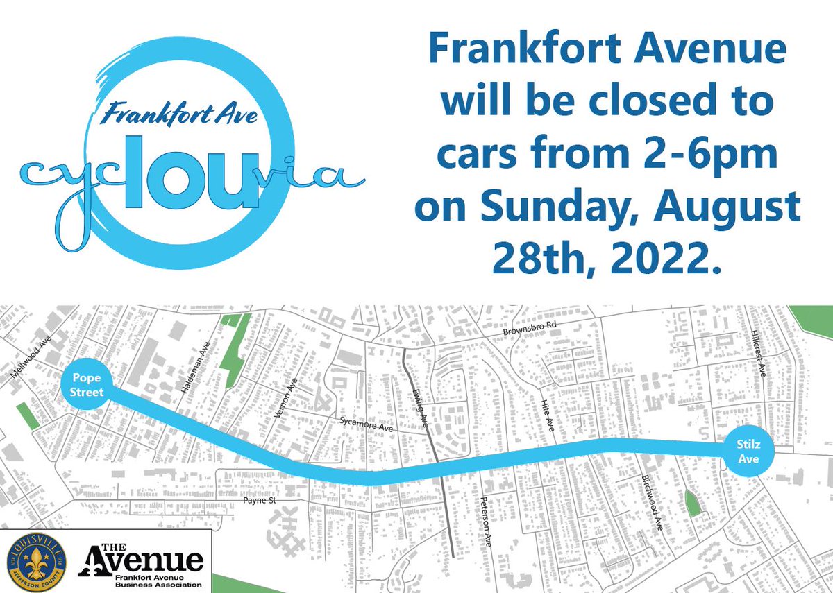 Just a couple hours to go before Frankfort Avenue is OPEN to people! See you there!