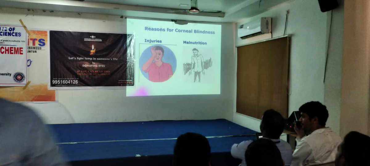 APSTATENSSCELL's tweet photo. NSS Unit of KiTS,Guntur conducted 
 Eye Donation Awareness Program 
in association with Sankar Eye Hospital, Guntur on 27-08-2022.

#NSS Unit-KITS
#APSTATENSSCELL
#_NSS India https://t.co/U9yuVIULEJ