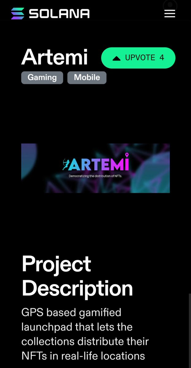 artemi_tech's tweet photo. You can now vote for Artemi at the @solana Summer Camp Hackathon! 🙏

https://t.co/d4dd1WBcQx

#NFTCommumity #BlockchainGames #NFTGaming #SolanaNFT #Crypto https://t.co/YPe37y1RMc