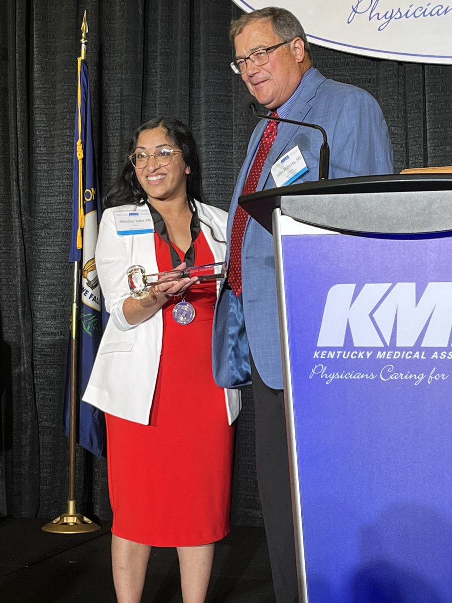 KYMedAssoc's tweet photo. Monalisa Tailor, MD, of Louisville, @Dr_MonalisaKY, is inaugurated as the 2022-2023 KMA President. Dr. Tailor is both the youngest and first female President of color in the Association’s history #KYMA2022  @LouMedSociety @Norton_Health https://t.co/8c4lL6fvez