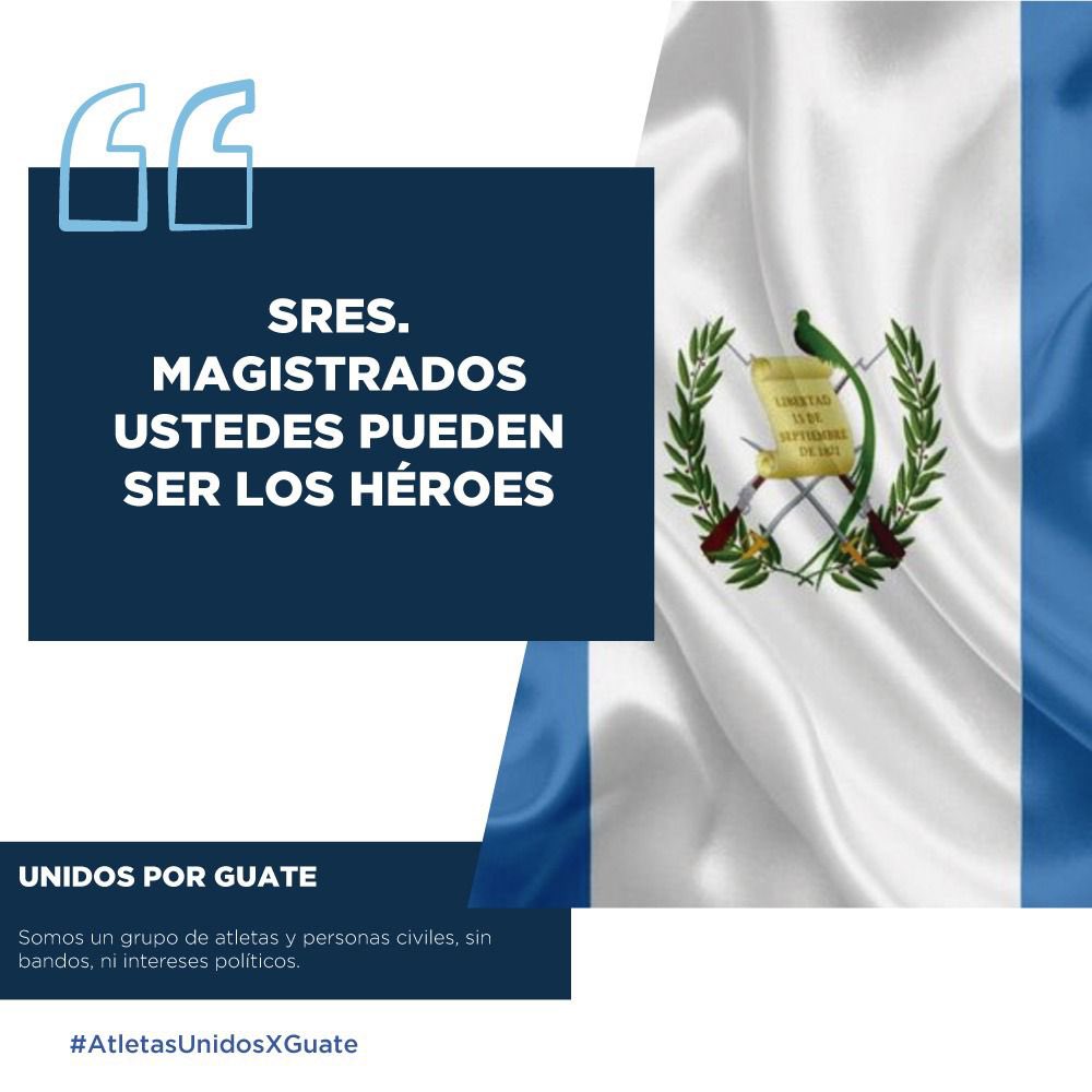 IsabelArzu's tweet photo. Apoyemos el deporte Guatemalteco, no permitamos que nos quiten el orgullo que es competir por nuestra bandera!
#yocompitopormibandera #atletasunidosxguate https://t.co/3CTLZLdlLG
