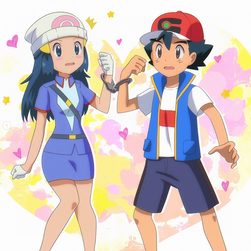 KurumiErika405_'s tweet photo. Again a commission for @satohikashi 💕

#pokemon #pocketmonster #ash #dawn #hikari #satoshi #satohika #pearlshipping #fanart #myart #pokemonartstyle #nurse #pokemonshipping #digitaldrawing #Commission #commissionopen #drawing #artwork #commissionart https://t.co/aFvhexb8GD