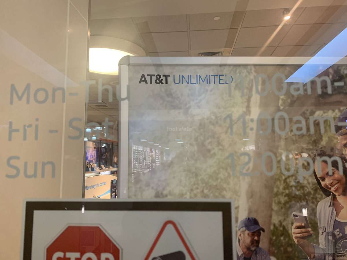 adw424's tweet photo. @att Explain how you open at noon and at 12:40 you are closed for lunch?? Second store of the day plus 1 hour spent on the phone. Make it make sense! https://t.co/QUtT5KEAQV
