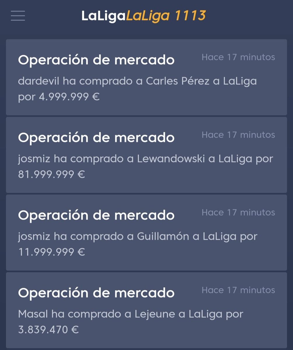 josmizfantasy's tweet photo. Una vez finalizada la encuesta de #LFMtips publico los movimientos del mercado. He coincidido con el resultado y he decidido pujar con un +8 a @lewy_official y se ha venido xa mi equipo. Nadie ha pujado por @dembouz por lo que empezaré a ahorrar para ello y xa mejorar el resto 😅 https://t.co/I6ZwyWvC8g