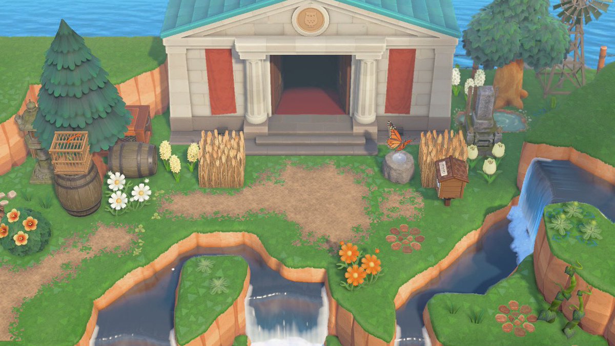danicrossin's tweet photo. Still a wip but I did this build for my museum today and I’m not sure how I feel about it 🥴 #ACNH #AnimalCrossingNewHorizons #AnimalCrossing https://t.co/tBBS5hOa28