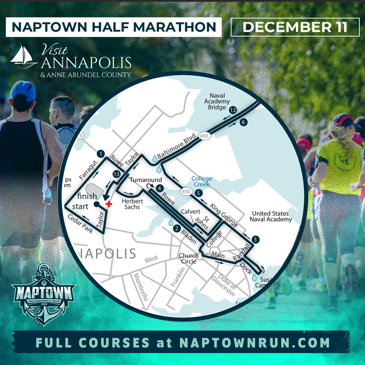 naptownrun's tweet photo. #NaptownRun course previews presented by @VisitAnnapolis! Full course information available at https://t.co/AXk9iFWyVf. @lsg_events @TCREvent #halfmarathon https://t.co/BHaHPWiOBo