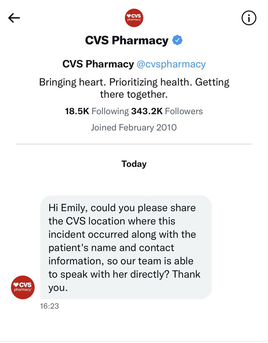 What I’m NOT going to do is let CVS call my friend who was denied her Rx bc she couldn’t prove it wasn’t for an abortion (at age 55). What I AM going to do is put them in touch with her very incensed gynecologist whose order they disobeyed when putting politics over patients.