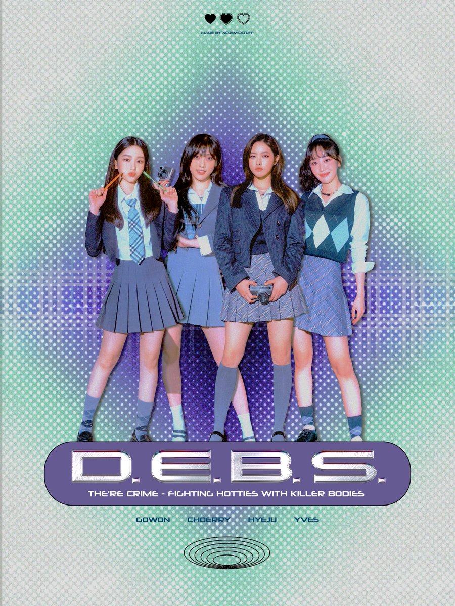 xcosmicstuff's tweet photo. ✰ -  poster remake of D.E.B.S. starring #GOWON #CHOERRY #HYEJU #YVES https://t.co/I37OYODJRW