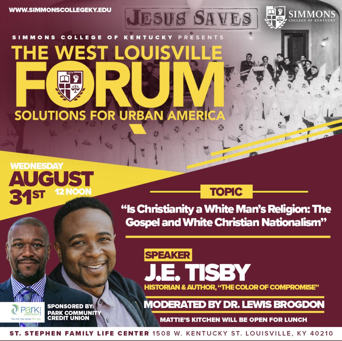 SCKY_1879's tweet photo. The West Louisville Forum will be live streamed on these platforms on Wednesday at 12pm. Tune in! @KWCosby https://t.co/mJWKXmA7d9… https://t.co/3YXdIDxdqv… https://t.co/B1caVUXf8L