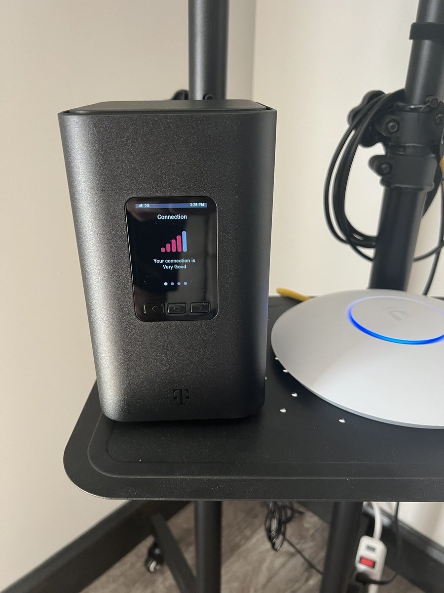 curtisnetworks's tweet photo. Got my T-Mobile home internet up and running on the Shentel upgrade they turned on Friday. Super happy with it inside my apartment. #TMobile #TMobileHomeInternet #5G https://t.co/HnPbYwWgWt