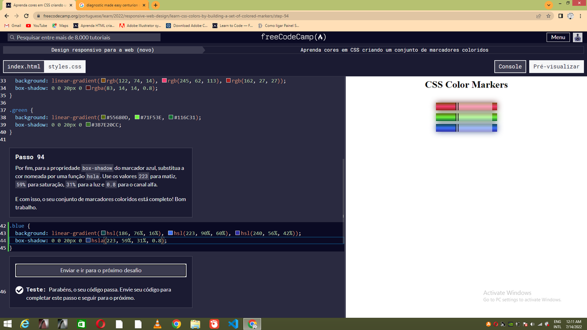 VicyKanivete's tweet photo. #100DaysOfCode 
#freeCodeCamp 
#tsalaCode
Day 16/100
I finished.... CSs Color Markers

We keep movin'💪💪 https://t.co/V11LMrGKBr