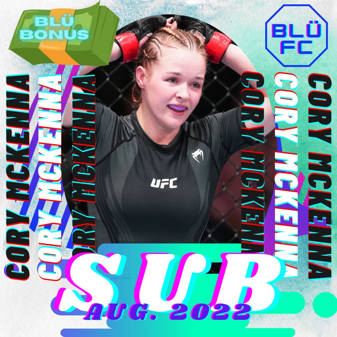 BLBEARD2's tweet photo. Had to give it to @CoryMcKenna99, the most intimidating fighter on the roster 🫣 she grabbed the first Von Flue choke by a woman in the UFC, also while being the youngest fighter with the shortest reach 🏆 keep killin the game 💪🏼🕶 #UFC #MMA #MMATwitter #BLUFC #BLUBonus https://t.co/vF2DqAzSoY