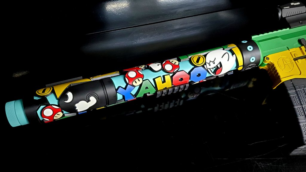 ARS_unique's tweet photo. Featuring some incredible Cerakote work by our amazing team 
@flippin_bird and @mindpuzzlr  🙌🏻🔥

#cerakote #cerakoteporn #uniquears #customhandguard #2a #webuildunique #forwhateveryoureinto #pewpew https://t.co/ttwkRqacpy