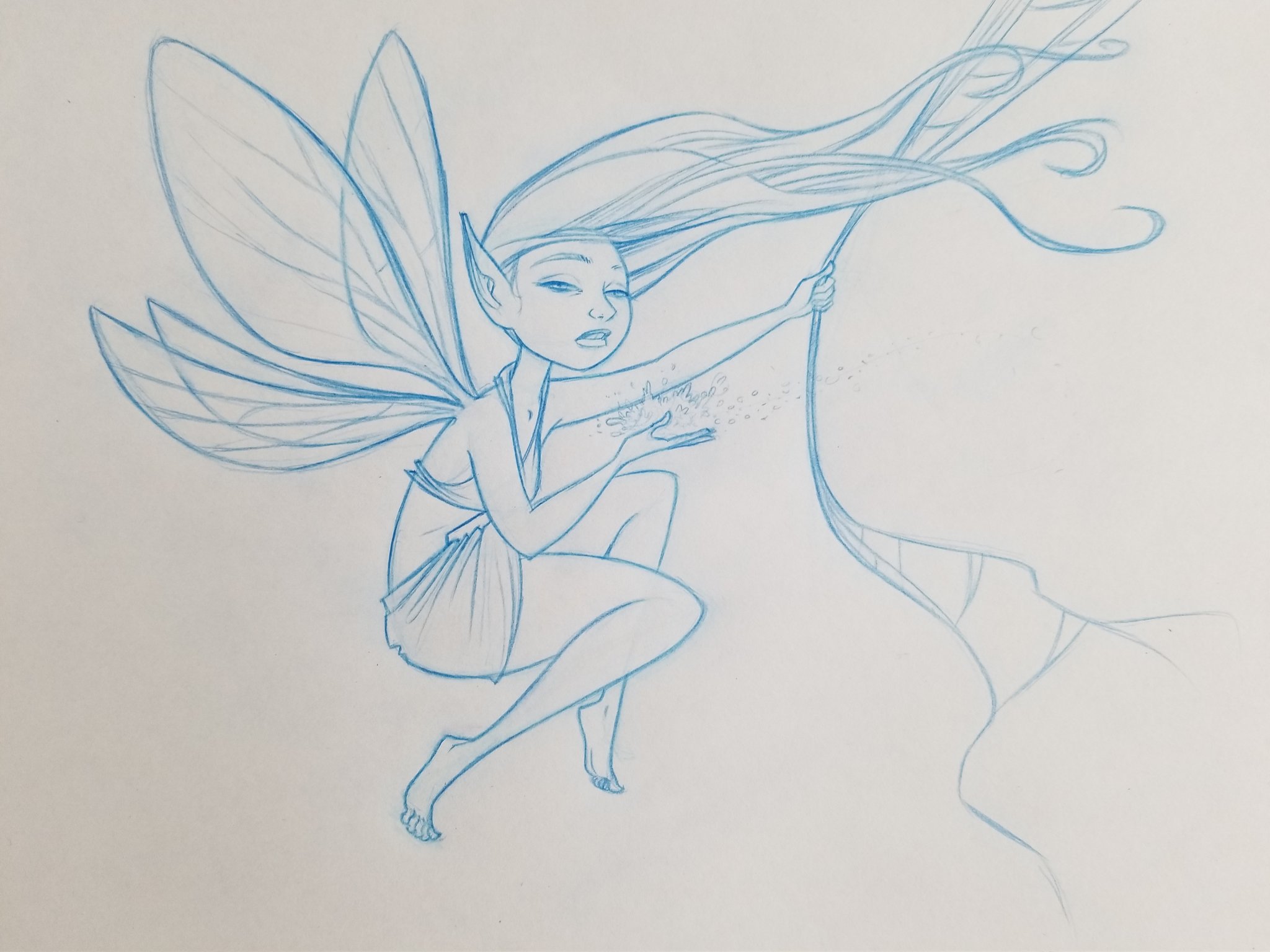 flower fairy... sketch 01 by sureya on DeviantArt