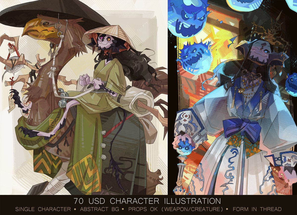 Opening two slots for character illus! Form (in replies) will be open for 24 hrs, and those chosen will be contacted once form closes!