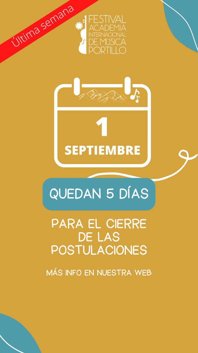No te quedes fuera !!! #Portillo #FestivaldePortillo #PortilloFest #música #orquesta