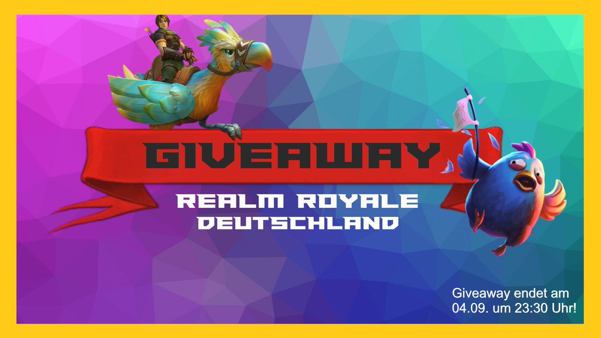 RealmRoyaleDeut's tweet photo. Liebe Community!

Auf unserem Discord Server findet gerade ein Giveaway statt, dieses beinhaltet:

2x Tropical Travelor | Reittier Skin
2x Gewinner

Nehmt jetzt teil und verbreitet diese Nachricht um eine höhere Chance zu ergattern.

Unser Discord: https://t.co/kE4xElA5nB https://t.co/7dkecDqgqE