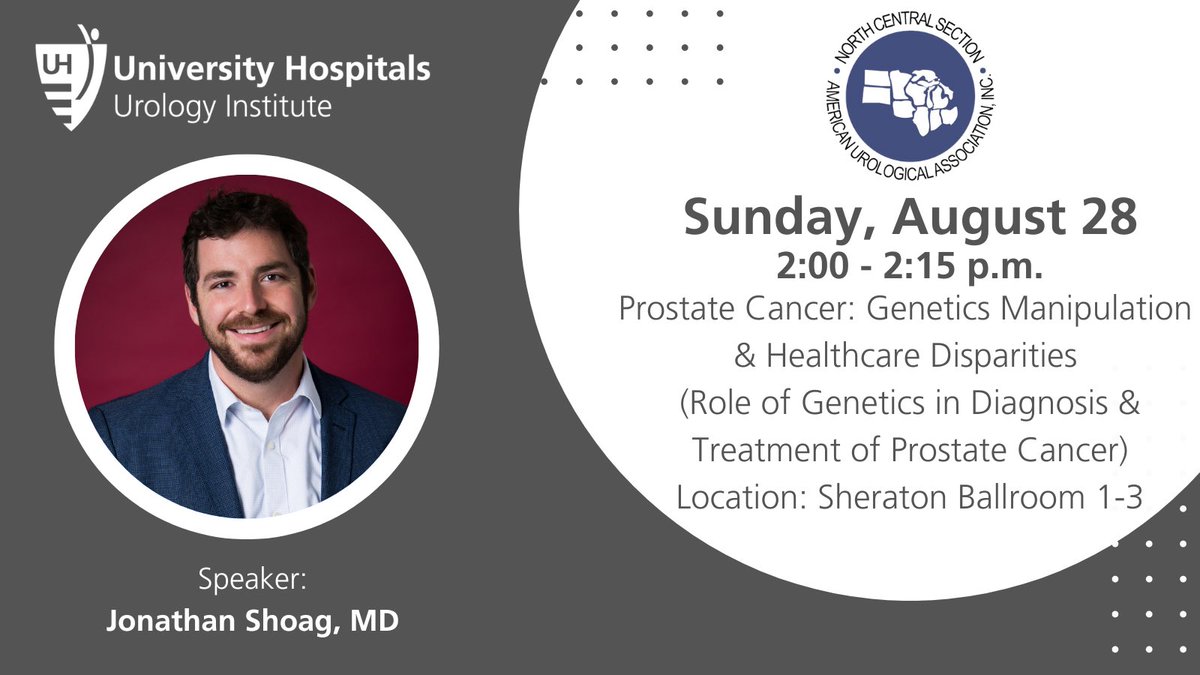 University Hospitals Urology Institute (@caseurology) on Twitter photo At 2:00 p.m. (CT), enjoy “Prostate Cancer: Genetics Manipulation & Healthcare Disparities” moderated by <a href="/randy_vincejr/">Randy Vince Jr.</a>, featuring <a href="/jeshoag/">Jonathan Evan Shoag 🇮🇱🇺🇸</a>! #NCSAUA22 At 2:00 p.m. (CT), enjoy “Prostate Cancer: Genetics Manipulation & Healthcare Disparities” moderated by <a href="/randy_vincejr/">Randy Vince Jr.</a>, featuring <a href="/jeshoag/">Jonathan Evan Shoag 🇮🇱🇺🇸</a>! #NCSAUA22