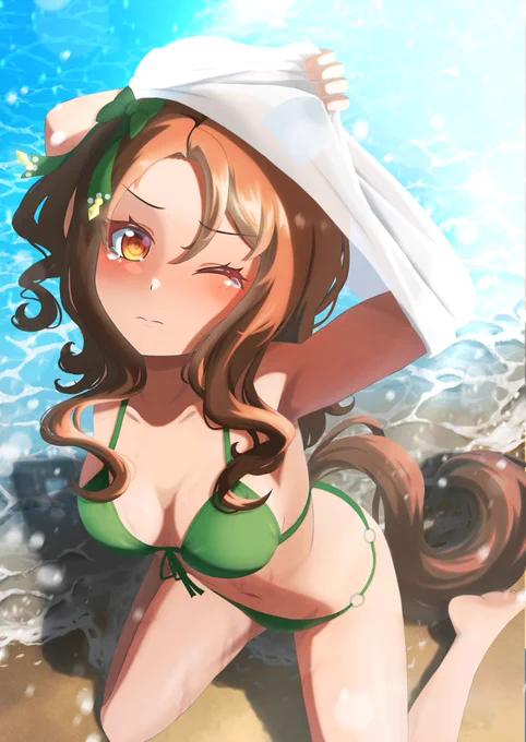 ぬ…脱げない…っ#ウマ娘 #キングヘイロー 