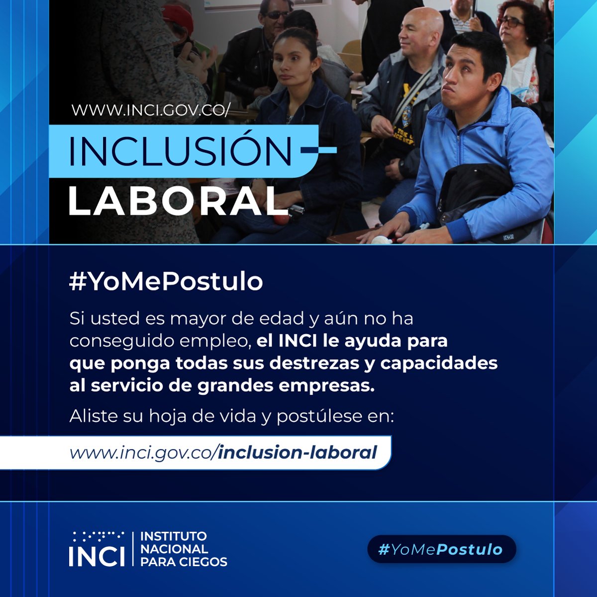 INCI_colombia's tweet photo. #YoMePostulo | Hay ofertas con sueldos interesantes. ¡Sorpréndase con las vacantes que están a través del portal de #InclusiónLaboral del INCI y tenga en su vida ese cambio que siempre quiso!  

Conozca más información en: https://t.co/xBe3D5ZYm5 https://t.co/hArEraavMz
