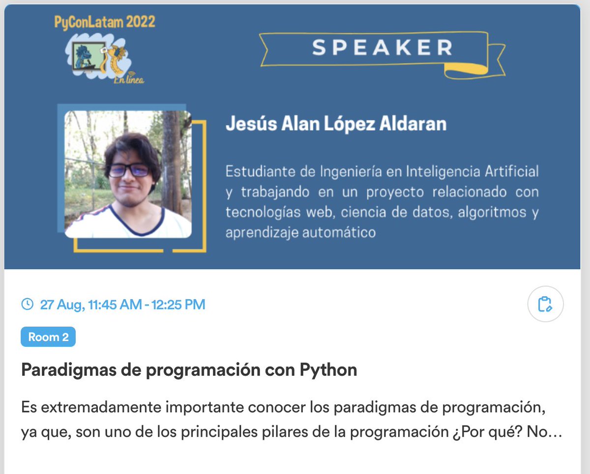 PyLatam's tweet image. Nuestro Primer bloque de charlas de ayer estuvo a cargo de estos excelentes expositores de nuestra comunidad. #Python🐍🎉

Muchas gracias por participar de esta edición #PyConLatam22 son geniales.🥳

👩‍💻Alison Orellana
👨‍💻Cristhian Motoche
👩‍💻Darshita Chaturvedi
👨‍💻Jesús Alan López