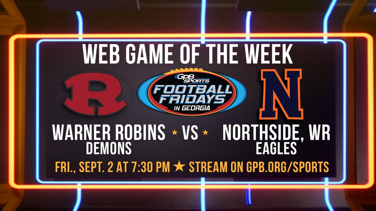 GPBsports's tweet photo. GPB Sports is excited to announce that we will be online streaming the @robinsfootball1 vs. @N_H_S_Football game Friday night at 7:30 PM ONLY on https://t.co/eIgMhPGQhP! 

▶️🔗 https://t.co/WyVDUJJkX9 

This game will be presented with natural game sound and no announcers. https://t.co/2d5NuHBfm7