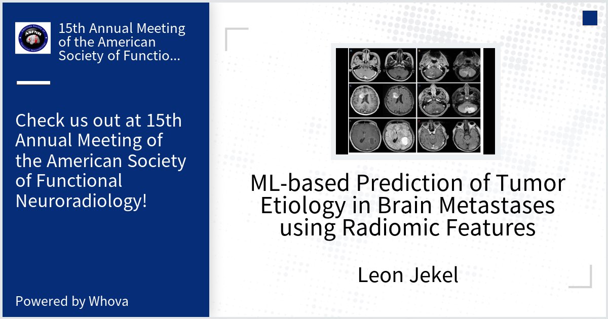 Leon Jekel (@leonjekel) on Twitter photo Day 2 of #ASFNR22 off to a great start! Come find a nice spot in the shade and check out our Abstract at 15th Annual Meeting of the ASFNR <a href="/theASFNR/">American Society of Functional Neuroradiology</a> @marcvonreppert <a href="/ArmanEAvesta/">Arman Avesta, MD, PhD</a> <a href="/MariamAboian/">Mariam Aboian</a> #NeuroRad #RadAI - via #Whova Day 2 of #ASFNR22 off to a great start! Come find a nice spot in the shade and check out our Abstract at 15th Annual Meeting of the ASFNR <a href="/theASFNR/">American Society of Functional Neuroradiology</a> @marcvonreppert <a href="/ArmanEAvesta/">Arman Avesta, MD, PhD</a> <a href="/MariamAboian/">Mariam Aboian</a> #NeuroRad #RadAI - via #Whova
