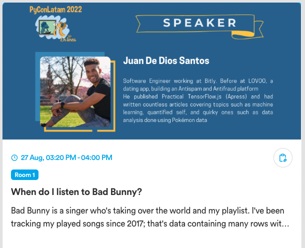 PyLatam's tweet image. Nuestro Segundo bloque de charlas de ayer estuvo a cargo de estos excelentes expositores de nuestra comunidad. #Python🐍🎉

Muchas gracias por participar de esta edición #PyConLatam22 son geniales.🥳

👩‍💻Naomi Ceder
👨‍💻Juan de Dios Santos
👨‍💻Federico Garza
👨‍💻Felix Miño