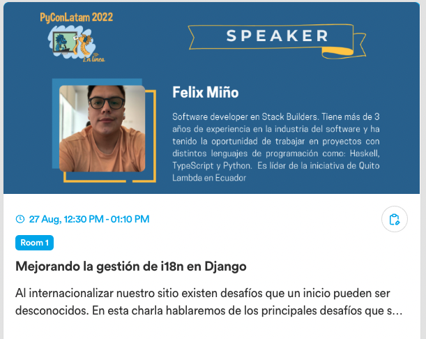 PyLatam's tweet image. Nuestro Segundo bloque de charlas de ayer estuvo a cargo de estos excelentes expositores de nuestra comunidad. #Python🐍🎉

Muchas gracias por participar de esta edición #PyConLatam22 son geniales.🥳

👩‍💻Naomi Ceder
👨‍💻Juan de Dios Santos
👨‍💻Federico Garza
👨‍💻Felix Miño