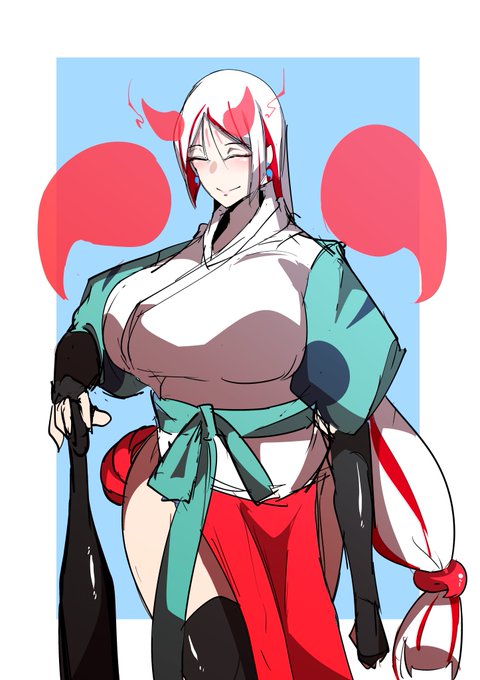 これはオホンに存在する幻想種"鬼族"の御母堂にして将
軍と協力関係にある「鷹嵐」
#絶対魔壊ブザマリア 