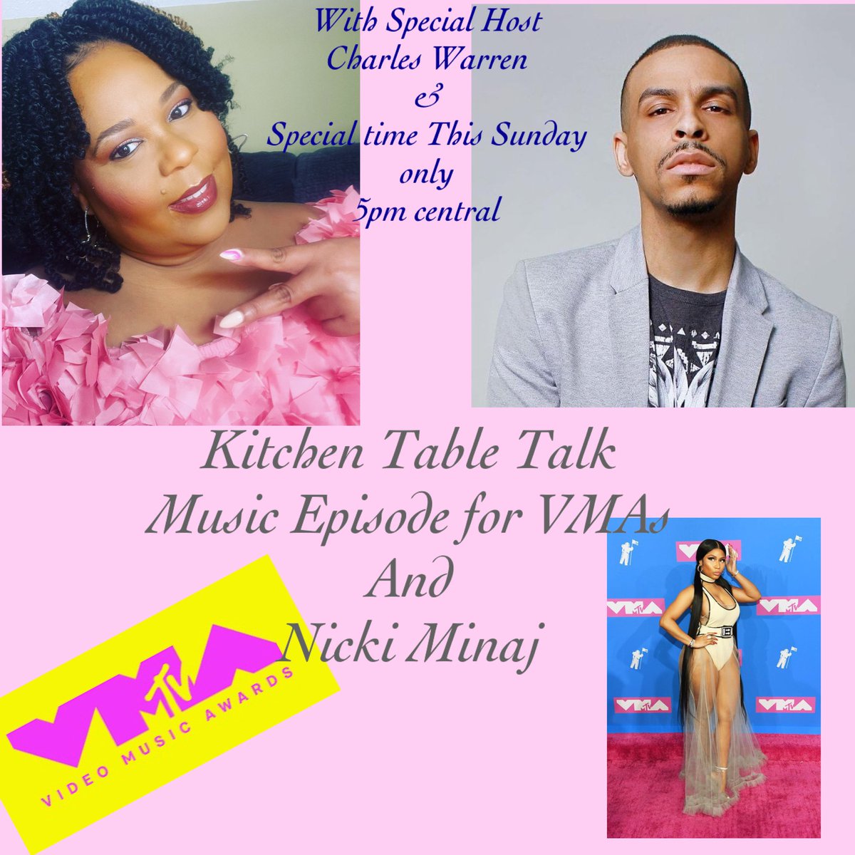 KissMyCheeksTV's tweet image. #KitchenTableTalk:  Dedication to music topics, VMAs and Queen Nicki Minaj youtu.be/9Aba_NdFGl8 via @YouTube Join us Tonight 5pm central.