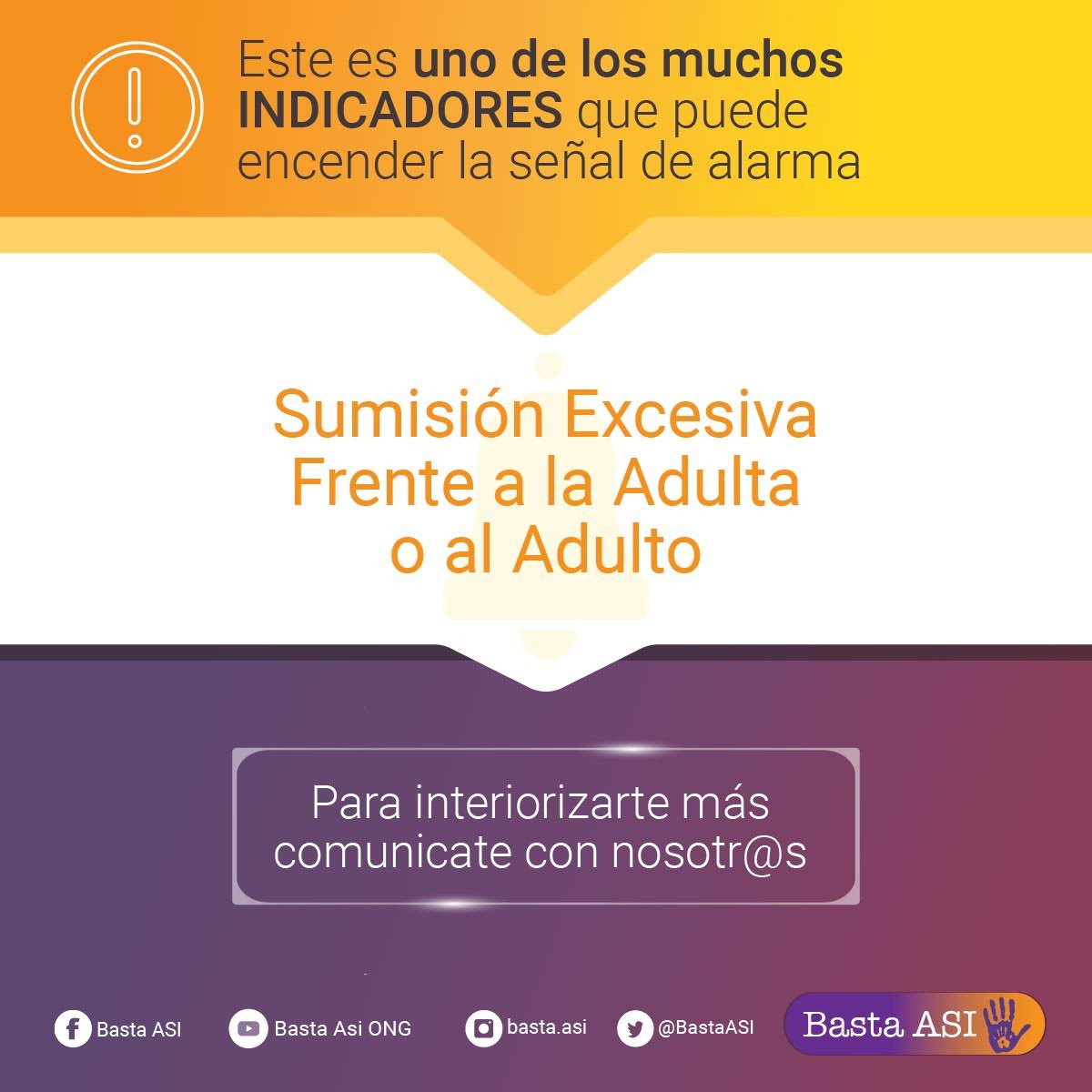 BastaASI's tweet photo. DURANTE TODO EL MES ESTAREMOS PUBLICANDO INDICADORES DE ABUSO SEXUAL CONTRA LA INFANCIA Y LA ADOLESCENCIA
#abuso #indicadores #loschicosnomienten #BastadeASI #ONGBastaASI https://t.co/O28A5LYHma