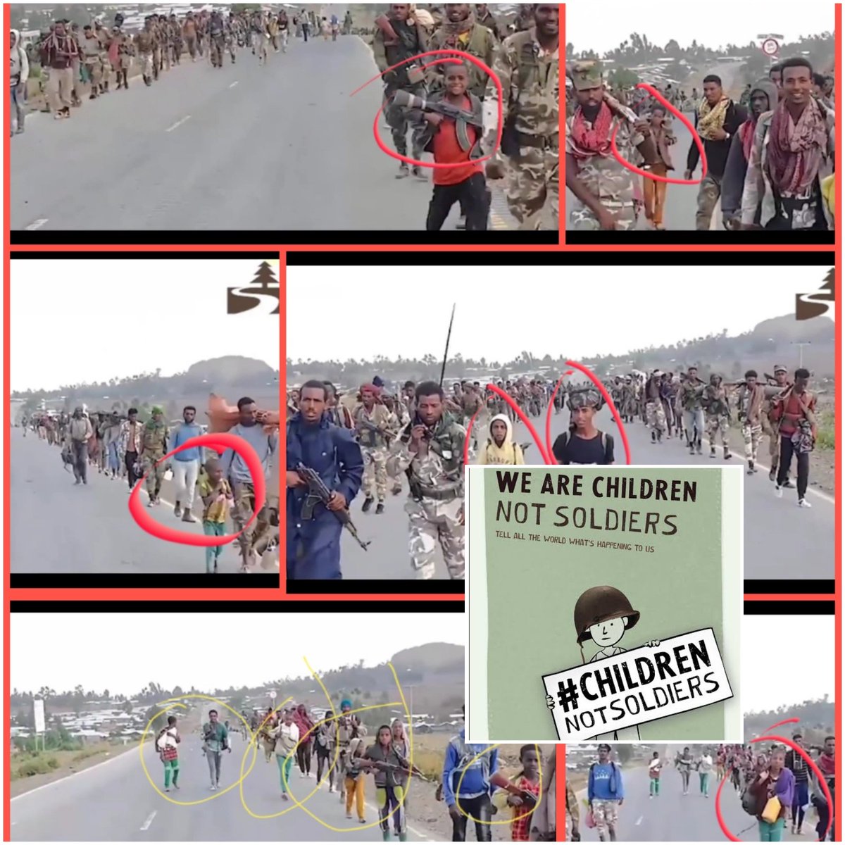 FuadMustefaAli's tweet photo. #CHILDRENNOTSOLDIERS
@UNICEF turning a blind eye to its sole purpose is dangerous
#TPLFTerroris used child soldiers as a human shield.
If they were our kids we may be afraid of sending them alone to buy candy from the neighboring shop!
DG @WHO @DrTedros is proud of them
#ReformUN https://t.co/opNWKgXm66