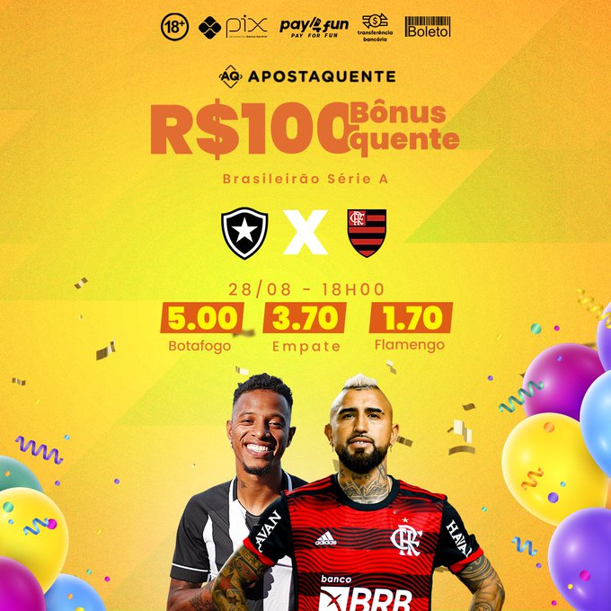 🔥Cl&aacute;ss&iacute;co quent&iacute;ssimo no #Brasileirao e anivers&aacute;rio da AQ pede aquele b&ocirc;nus quente especial! Qual vai<a href="/tag/brasileirao"class="tags">#Brasileirao</a><a href="/tag/apostaquente"class="tags"><span>#apostaquente</span></a>