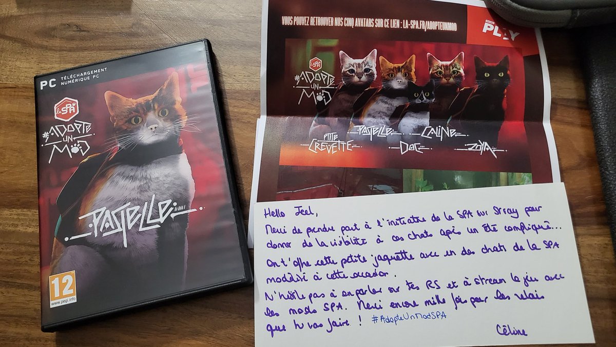 Jeel_TV's tweet photo. C'est trop bien d'avoir fait ça, la @SPA_Officiel a mis des chat qui sont à l'adoption IRL, jouable dans le jeu 🥺 le chat de la jaquette aussi ❤️ https://t.co/cU2H0IrkjM