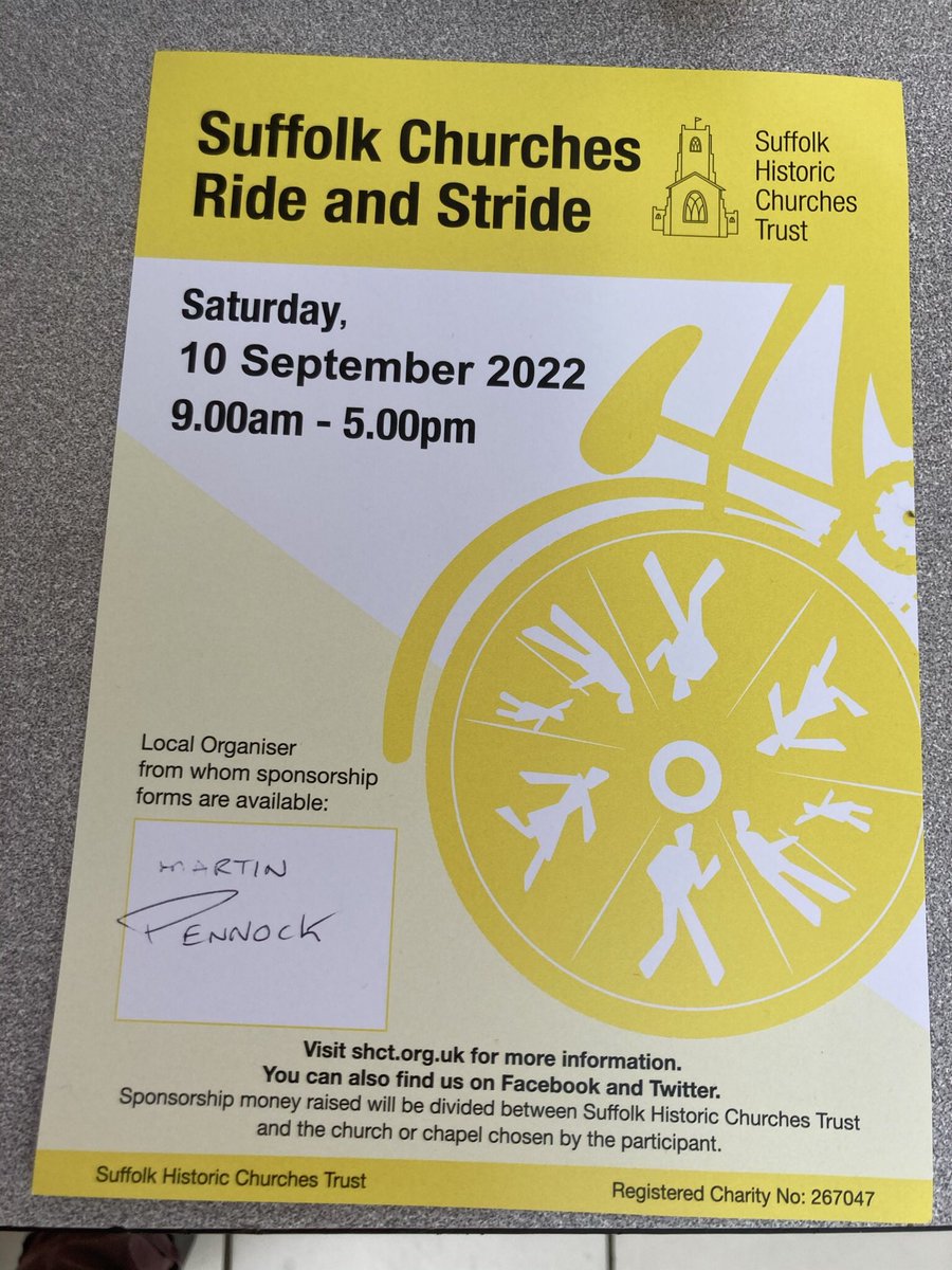 BSEQuakers's tweet photo. We are yet again participating in the annual Suffolk Churches Ride &amp; Stride on Sept 10th. Great opportunity to engage with others and will be a gentle form of outreach.  Suffolk Historic Churches Trust gave great support with the redevelopment of our Meeting House. @SHCTBikeRide https://t.co/EnE1QHvkmX