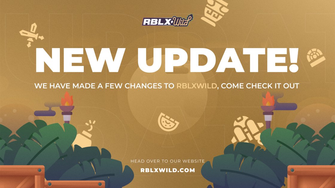 RBLXWild on X: So.. we have made a few changes to RBLXWild