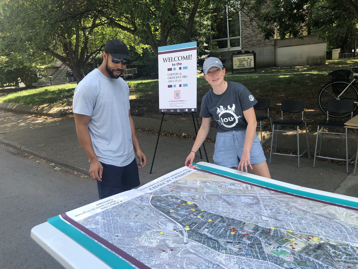 BillHollander's tweet photo. 2:00 pm and the early birds are on the street. Get a child’s id from @LMPD, help out @FieldElementary students, contribute to the Clifton/Crescent Hill Area Plan, and more. @CycLOUvia on Frankfort Avenue from Pope to Stilz, from 2-6 pm. https://t.co/1rBK17yevV