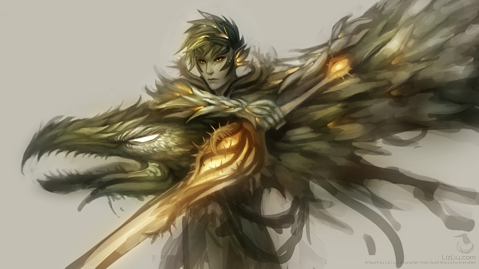 Landylachs's tweet photo. Happy #GW2's 10th Anniversary today! 

Thought it might be fun seeing two of the first Trahearne &amp; Malyck artworks I made from when I first started the game, compared with two later on. 

I always want to paint more of these two! Hopefully more soon! 

#GuildWars2 #TenYearsOfGW2 https://t.co/o1rXgtsAqM