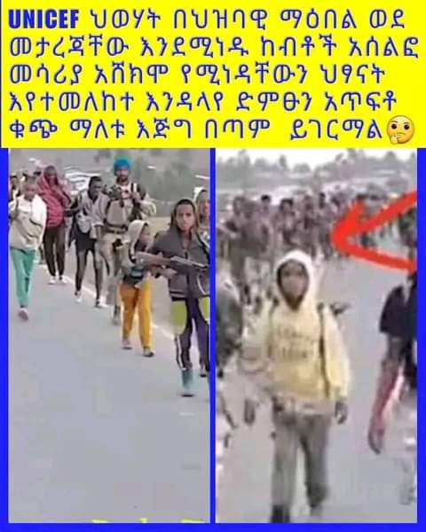 dtmataraqa's tweet photo. TPLF Junta Abusing Child Right.
World must speak louder to condemn TPLF-Tigray force using under aged children's in their Battlefield to raid Ethiopian Peoples Sovereign right.
#SayNoToTPLF_Terrorist
#SayNo_To_OLF_Shane.
#SamathaPower and IC to respond for Ethio-Peoples right. https://t.co/5kFuC0edG7