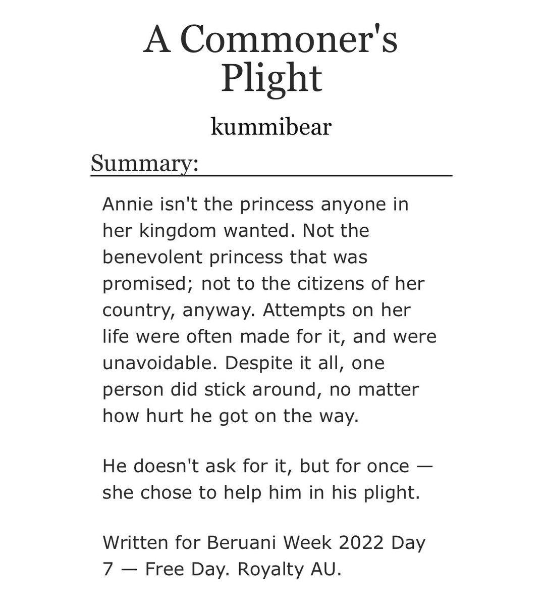 kummibear's tweet photo. 💫a commoner’s plight 🔞
smut, royalty au, completed.

written for #BeruaniWeek2022 Day 7 — free prompt.
AO3 link: https://t.co/4CoXRTyfnr

#beruani #bertholdthoover #annieleonhart #ShingekiNoKyojin https://t.co/wVDh7IH8xp
